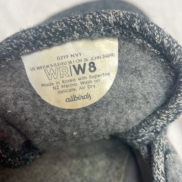 Allbirds Wool Runners Dark Grey Size 8 - Picture 4 of 4